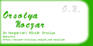 orsolya moczar business card