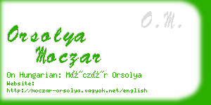 orsolya moczar business card